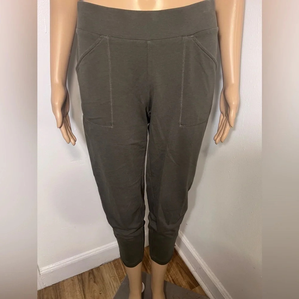 Pure Jill, XS-P oversized 2 piece, long sleeve hooded‎ shacket, matching capri - Picture 4 of 13